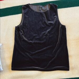 Black Velvet Sleeveless Top